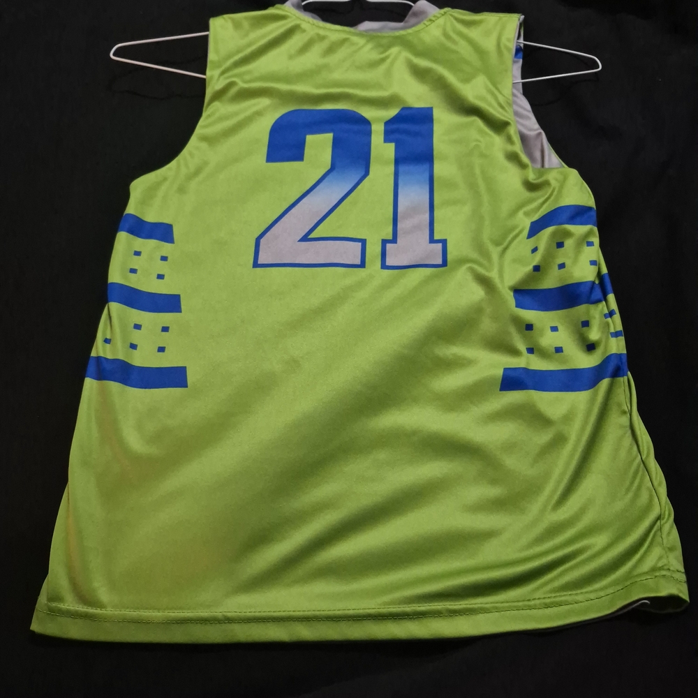 Lime Green and Blue Kids Jersey